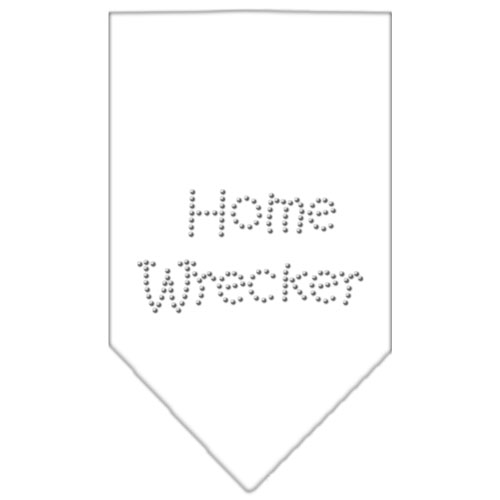 Home Wrecker Rhinestone Bandana White Large